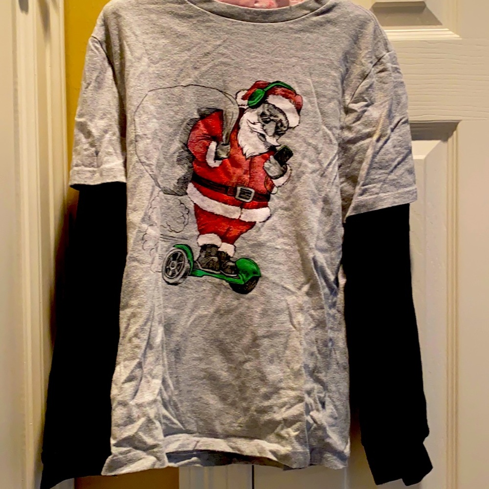 Super cute Santa long sleeve T